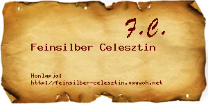 Feinsilber Celesztin névjegykártya
